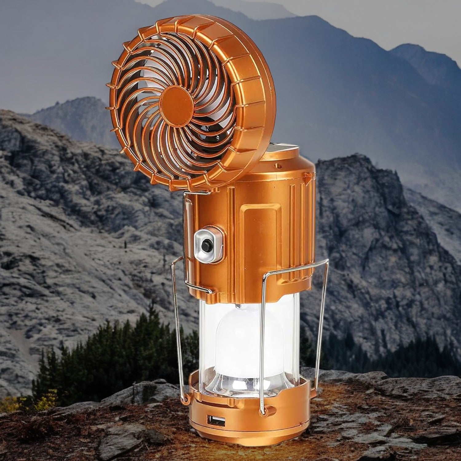 LAMPARA VENTILADOR CAMPING LAMPARA VENTILADOR CAMPING